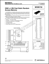 MCM6729WJ12 datasheet: 256K x 4 bit fast static random access memory MCM6729WJ12