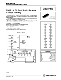 MCM6729DWJ8 datasheet: 256K x 4 bit fast static random access memory MCM6729DWJ8