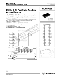 MCM6728BWJ10R datasheet: 256K x 4 bit fast static random access memory MCM6728BWJ10R