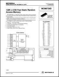 MCM6726DWJ8R datasheet: 128K x 8 bit fast static random access memory MCM6726DWJ8R