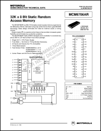 MCM6706ARJ7 datasheet: 32K x 8 bit static random access memory MCM6706ARJ7