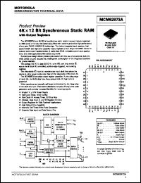 MCM62973AFN20 datasheet: 4K X 12 bit synchronous static RAM MCM62973AFN20