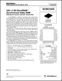 MCM62486BFN12 datasheet: 32K X 9 bit burstRAM synchronous static RAM MCM62486BFN12