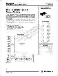 MCM6227AWJ45 datasheet: 1M X 1 bit static random access memory MCM6227AWJ45