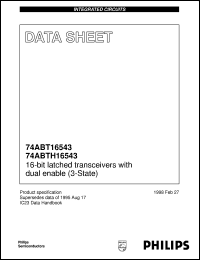 74ABT16543DGG datasheet: 16-bit latched transceivers with dual enable (3-State) 74ABT16543DGG