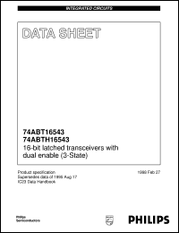 74ABT16543DL datasheet: 16-bit latched transceivers with dual enable (3-State) 74ABT16543DL