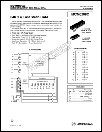 MCM6208CJ20R2 datasheet: 64K X 4 fast static RAM MCM6208CJ20R2