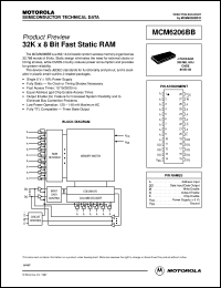 MCM6206BBEJ12R datasheet: 32K X 8 bit fast static RAM MCM6206BBEJ12R