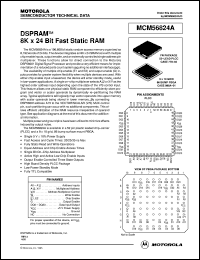 MCM56824AZP20R2 datasheet: 8K X 24 bit fast static RAM MCM56824AZP20R2