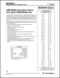 MCM44D64BSG17 datasheet: 1MB R4000 secondary cache fast static RAM  module set MCM44D64BSG17