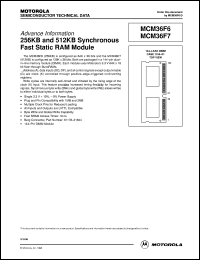 MCM36F7DG10 datasheet: 256KB and 512KB synchronous fast static RAM  module MCM36F7DG10