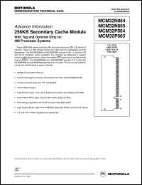 MCM32P864 datasheet: 256KB secondary cache module MCM32P864