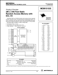 MCM101525TB12 datasheet: 2M x 2 bit fast static random access memory MCM101525TB12