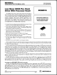 MC88916DW datasheet: Low skew CMOS PLL clock driver MC88916DW