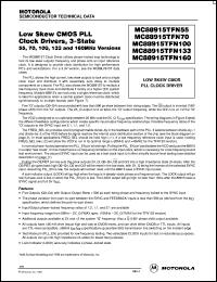 MC88915TFN160 datasheet: Low skew CMOS PLL clock drivers, 3-state MC88915TFN160