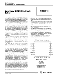 MC88915FN70 datasheet: Low skew CMOS PLL clock driver MC88915FN70