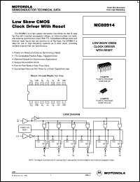 MC88914N datasheet: Low skew CMOS clock driver MC88914N