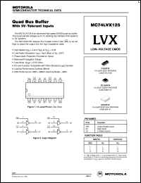 MC74LVX125D datasheet: Quad bus buffer MC74LVX125D