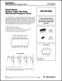 MC74F1803D datasheet: Clock driver quad D-type flip-flop MC74F1803D