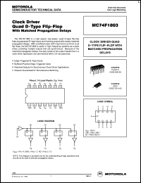 MC74F1803N datasheet: Clock driver quad D-type flip-flop MC74F1803N