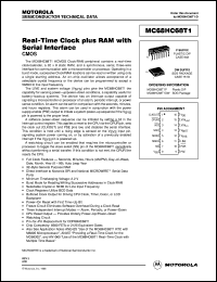MC68HC68T1DW datasheet: Real-time clock plus RAM MC68HC68T1DW