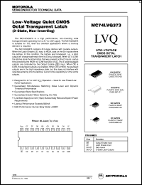 MC74LVQ373DW datasheet: Low-voltage CMOS octal transparent latch MC74LVQ373DW