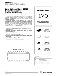 MC74LVQ245DT datasheet: Low-voltage CMOS octal transceiver MC74LVQ245DT