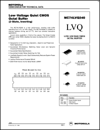 MC74LVQ240DW datasheet: Low-voltage CMOS octal buffer MC74LVQ240DW