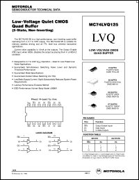 MC74LVQ125M datasheet: Low-voltage CMOS quiad buffer MC74LVQ125M