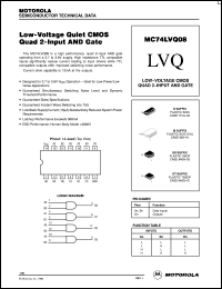 MC74LVQ08DT datasheet: Low-voltage CMOS quiad 2-input and gate MC74LVQ08DT