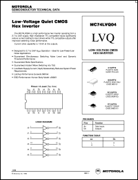 MC74LVQ04DT datasheet: Low-voltage CMOS hex inverter MC74LVQ04DT