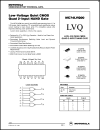 MC74LVQ00D datasheet: Low-voltage CMOS quad 2-input NAND gate MC74LVQ00D
