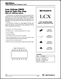 MC74LCX74SD datasheet: Low-voltage CMOS dual D-type flip-flop MC74LCX74SD