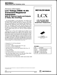 MC74LCX16646DT datasheet: Low-voltage CMOS 16-bit transceiver MC74LCX16646DT