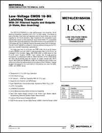 MC74LCX16543ADT datasheet: Low-voltage CMOS 16-bit latching transceiver MC74LCX16543ADT