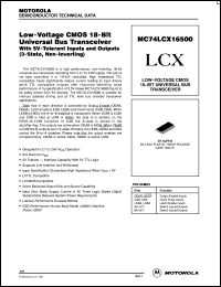 MC74LCX16500DT datasheet: Low-voltage CMOS 18-bit universal bus transceiver MC74LCX16500DT