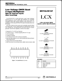 MC74LCX157SD datasheet: Low-voltage CMOS quad 2-input multiplexer MC74LCX157SD