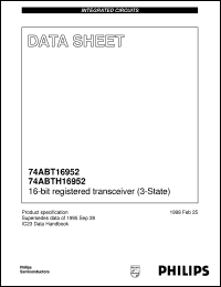 74ABTH16952DL datasheet: 16-bit registered transceiver (3-State) 74ABTH16952DL