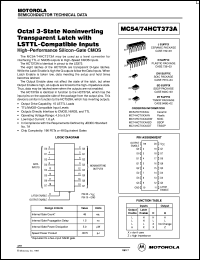 MC54HCT373AJ datasheet: Octal 3-state noninverting transparent latch MC54HCT373AJ