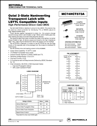 MC74HCT573ADT datasheet: Octal 3-state noninverting transparent latch MC74HCT573ADT