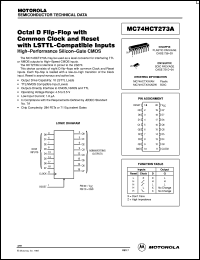 MC74HCT173ADW datasheet: Octal D flip-flop with common clock and reset MC74HCT173ADW