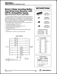 MC74HCT140ADW datasheet: Octal 3-state inverting buffer/line driver/line receiver MC74HCT140ADW