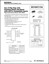 MC74HCT174AD datasheet: Hex D flip-flop with common clock and reset MC74HCT174AD