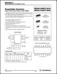 MC74HCT163AN datasheet: Presetable counter MC74HCT163AN