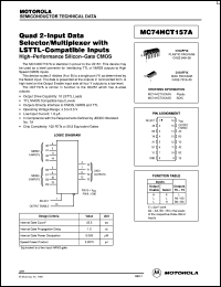MC74HCT157AN datasheet: Quad 2-input data selector/multiplexer MC74HCT157AN