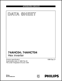 74AHCT04D datasheet: Hex inverter 74AHCT04D