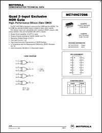 MC74HC7266N datasheet: Quad 2-input exclusive NOR gate MC74HC7266N