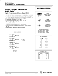 MC74HC7266ADT datasheet: Quad 2-input exclusive NOR gate MC74HC7266ADT