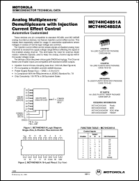 MC74HC4851AD datasheet: Analog  multiplexer/demultiplexer MC74HC4851AD