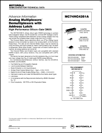 MC74HC4351AN datasheet: Analog multiplexer/demultiplexer MC74HC4351AN